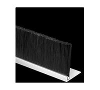 Spazzola a striscia, Striscia di tenuta in lega di alluminio for porte di armadietti for macchine CNC, argento-nero, 10-300 mm(35mm)