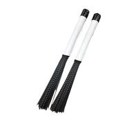 Spazzola a tamburo ondulata in nylon per jazz cajon per performance musicali morbide, consistenza del suono compatta, spazzola a rullo nera o bianca da 36 cm (bianco)