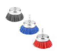 Spazzola a tazza abrasiva in filamento di nylon da 75 mm Spazzola for trapano elettrico da 3 pollici Manico da 1/4 di pollice Utilizzata for rimuovere ruggine/vernice(Red)