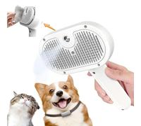 Spazzola a vapore 3 in 1 per gatti, pettine spray per la rimozione dei peli, per spargimento e toelettatura, spazzola ad acqua per animali domestici a pelo lungo e corto con pulsante di rilascio con