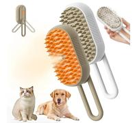 Spazzola a vapore 4 in 1 per gatti con vapore, pettine per toelettatura per animali domestici per capelli lunghi e corti, accessori per la toelettatura di gatti e cani (confezione da 2, per capelli