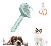 Spazzola a vapore con ciondolo a forma di labrador, spazzola per la toelettatura degli animali domestici, pettine con serbatoio dell'acqua e pulsante di rilascio per spargere peli opachi (1 pezzo