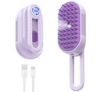 Spazzola a vapore per gatti 4 in 1, ricaricabile, per cani e gatti, antistatica, per la pulizia del massaggio, pettinare tutto uno