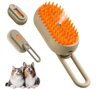 Spazzola a vapore per gatti con spray e nebbia soffice, pettine 3 in 1 per la toelettatura degli animali domestici, per spargimento, massaggio e pulizia profonda, rimozione dei peli in silicone per