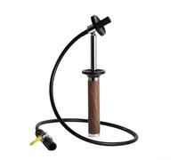 Spazzola a vapore per macchina da caffè con manico in legno, setole in nylon resistenti al calore, tubo di vapore in silicone, protezione contro il ritorno dell'acqua, spazzola per la pulizia da 26 cm