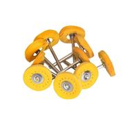 Spazzola abrasiva for lucidatura con testa abrasiva in feltro di lana da 1" con gambo da 2,35/3 mm e filo di cotone, confezione da 8 pezzi.(Yellow Sewn Cloth 10,With 2.35mm)