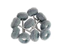 Spazzola abrasiva for lucidatura con testa abrasiva in feltro di lana da 1" con gambo da 2,35/3 mm e filo di cotone, confezione da 8 pezzi.(Gray P800 10pcs,With 3mm)