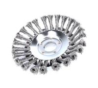 Spazzola - accessorio da 150 mm per decespugliatore, efficace nel taglio e nel diserbo, realizzato in acciaio resistente. Ideale per lavori di giardinaggio. *