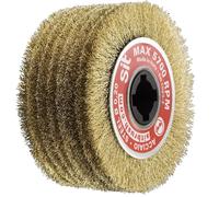 SPAZZOLA ACCIAIO OTTONATO Ø 100x70x19mm PER SATINATRICE FELISATTI METABO STAYER