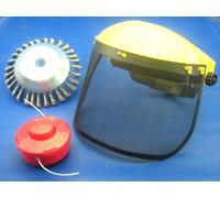 Spazzola Antierba Con Visiera Pieghevole E Bobina Per Scheppach BCH2600-100P