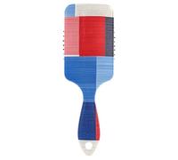 Spazzola antistatica a trama irregolare rossa blu per asciugatura con phon Progettato massaggiatore testa cuoio capelluto per capelli corti con manico ergonomico cepillo anti crespo para cabello