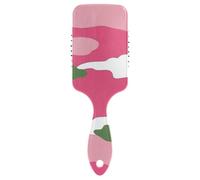 Spazzola antistatica con motivo mimetico rosso rosa per soffiare Spazzola massaggiante per cuoio capelluto progettata per tutti i tipi di capelli con manico ergonomico cepillo anti crespo para cabello
