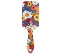 Spazzola antistatica per capelli con fiori colorati e belli Spazzola da massaggio progettata per capelli lisci con manico ergonomico cepillo para cabello rizado
