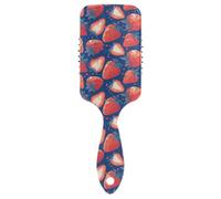 Spazzola antistatica per capelli ricci alla fragola rossa Spazzola massaggiante per cuoio capelluto progettata per capelli sottili con manico ergonomico cepillo para pelo rizado