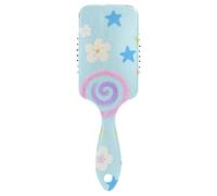 Spazzola antistatica per capelli ricci con motivo floreale circolare carino e colorato per tutti i tipi di capelli con manico ergonomico cepillos para cabello