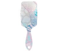 Spazzola antistatica per capelli sani con stampa leopardata in marmo rosa blu Progettato per massaggiare il cuoio capelluto per l'asciugatura con manico ergonomico cepillo para pelo rizado