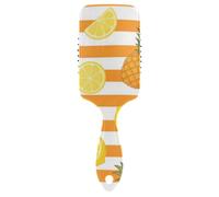 Spazzola arancione bianca a righe estive per capelli sottili Massaggio del cuoio capelluto progettato per tutti i tipi di capelli con manico ergonomico cepillo para cabello rizado