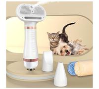 Spazzola Asciuga Cani, 4 in 1 Con Spazzola, 3 Impostazioni Temperatura Regolabile Fono per Cani, E Panno Super Assorbente per Cani e Gatti,white