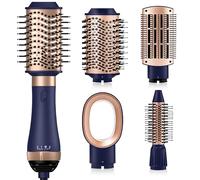 Spazzola Asciugacapelli 4 in 1, UKLISS Airstyler con Spazzola ad Aria Calda, Hair Dryer, Thermal Brush, Asciugacapelli e Piastra, Phon per Capelli, Hairstyler Regalo Set per Donne Styling (Blu)