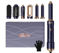 Spazzola Asciugacapelli & Airstyler 6 in 1, Phon Capelli con Hair Dryer, Airflow Arricciacapelli Automatico, Thermal Brush, Spazzola Lisciante, Spazzola ad Aria Calda, Regali Set per Donne - Blu