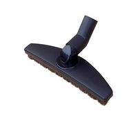 Spazzola aspirapolvere centralizzato universale cm 30 per legno e pavimenti delicati con snodo girevole 180° e crine naturali (Nero)