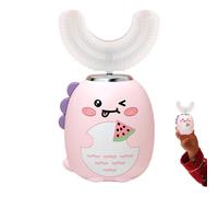 Spazzola automatica per bambini, spazzolino da denti impermeabile con cartoni animati, detergente elettrico, funzione timer a 3 modalità, setole morbide delicate, strumento di cura verbale premium