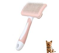 Spazzola autopulente per cani per razze piccole a pelo lungo, rimozione dei peli con un clic, essenziale per cuccioli, adatta per Yorkie, Shih Tzu, Maltese, Maltipoo, Pomerania, strumento per la