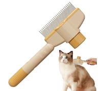 Spazzola autopulente per gatti | Impugnatura ergonomica autopulente | Spazzola anti-perdita gatto e pettine cane,per pelo lungo, corto, perduto, cuccioli, gattini, animali, interni, viaggi, bagni, Mas