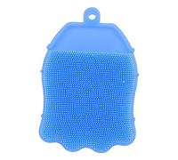 Spazzola Bagno Ragazzo Ragazza in Silicone Blu, Lavaggio e Massaggio | Apertura di Drenaggio, Effetto Esfoliante, Facile da Pulire, per Bagno e Doccia