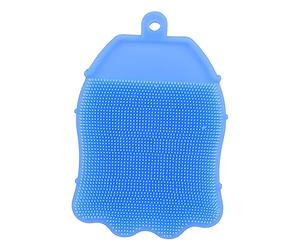 Spazzola Bagno Ragazzo Ragazza in Silicone Blu, Lavaggio e Massaggio | Apertura di Drenaggio, Effetto Esfoliante, Facile da Pulire, per Bagno e Doccia