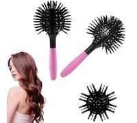 Spazzola Capelli Ricci, Bounce Curl Spazzola, 3d Bomb Curl Rotonda Pettine Per Capelli A Sfera A 360 Gradi Per Bagnati E Asciutti, Curly Hair Brush,Resistenza Alta Temperatura