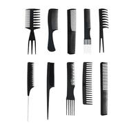 Spazzola Capelli Set Di Pettini For Capelli Da 10 Pezzi, Strumenti Salone In Plastica For Uomini E Donne, For Acconciature, Tagli Pettinatura