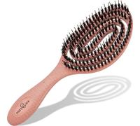 Spazzola Capelli Setole Cinghiale - Districante professionale con doppia molla a spirale, ideale per ogni chioma. Naturale, garantisce una cura delicata e risultati perfetti