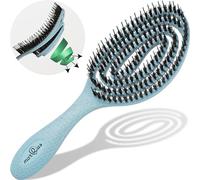 Spazzola Capelli Setole Cinghiale - Districante professionale con doppia molla a spirale, ideale per ogni chioma. Naturale, garantisce una cura delicata e risultati perfetti