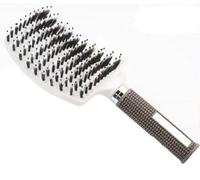 Spazzola Capelli Ventilata Curva Professionale Color Bianco per Massaggio Districante Capelli Bagnati e Asciutti Adatta ad ogni Styling