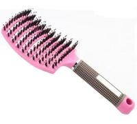 Spazzola Capelli Ventilata Curva Professionale Color Rosa per Massaggio Districante Capelli Bagnati e Asciutti Adatta ad ogni Styling