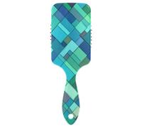 Spazzola carina romboide turchese verde per donne capelli lunghi Progettato massaggiatore testa per tutti i tipi di capelli con manico ergonomico cepillo para pelo rizado