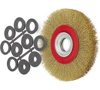 Spazzola circolare con fili ondulati FERVI SRF200/25 per mola da banco