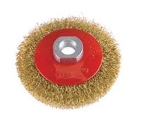 SPAZZOLA CIRCOLARE CONICA FILI IN ACCIAIO- - ø mm.120 PG 468.00 - 2 blister PG