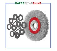 SPAZZOLA CIRCOLARE IN ACCIAIO INOX CON FILI ONDULATI FERVI SRF