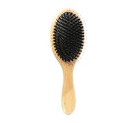 Spazzola con manico in legno, cuscino massaggiante, antistatica, spazzola Slick Back, per capelli secchi, bagnati, spessi, sottili, ricci, ondulati, lisci, lunghi, riduce la rottura