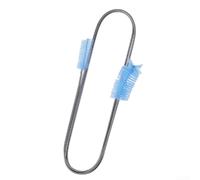 Spazzola con setole a spirale a forma di U per tubi di aspirazione dell'acquario e tubi di stoccaggio per canna da pesca con manico rotante