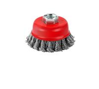 Spazzola Conflex con ruota metallica, Spazzola a tazza con ruota metallica M10 M14 Ruota in filo di acciaio intrecciato Strumento rotante for la rimozione della vernice(M10 3inch)