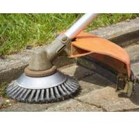 SPAZZOLA CONICA DA 200MM PER DECESPUGLIATORE PULIZIA PAVIMENTI MARCIAPIEDI