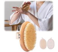 spazzola corpo a secco setole naturali, Spazzola a Secco, Esfolia,Dry Brushing Riattivare il Micro Circolo e Stimolare il Sistema Linfatico,spazzola a secco corpo anticellulite.