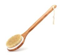 Spazzola Corpo Spazzola for il corpo con setole di cinghiale a manico lungo, scrubber for la doccia e la schiena, esfoliante delicato for la spazzolatura della pelle secca