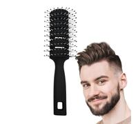 Spazzola curva e ventilata - Pettine ergonomico, spazzola di ventilazione flessibile, massaggiatore del cuoio capelluto, spazzola antistatica professionale a nove file, styling ad aria rapida per