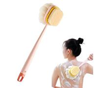 Spazzola da bagno 2 in 1 in silicone con manico lungo, setole morbide e solide, per una pulizia profonda, esfoliazione e rimozione dello sporco, senza BPA, per uomini e donne (multicolore)