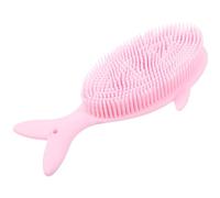 Spazzola da Bagno a Forma in Silicone Rosa per Bebè | Massaggio Delicato, Pulizia Profonda del Cuoio Capelluto e Pelle, Uso Familiare in Vasca