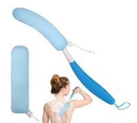 Spazzola da bagno con manico lungo, spazzola antiscivolo per vasca da bagno con manico curvo, per doccia, facile da raggiungere per anziani, adatto per anziani/incinte, bagno e doccia